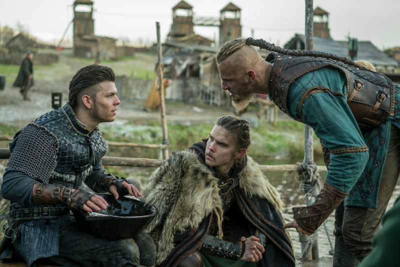 Alex Høgh, Marco Ilsø, Alexander Ludwig (Photo: Bernard Walsh/History)